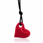Scarlet Red Heart Necklace